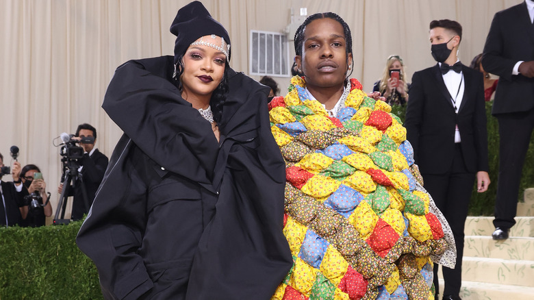 Rihanna with A$AP Rocky at the Met Gala