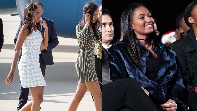 Sasha Obama sitting