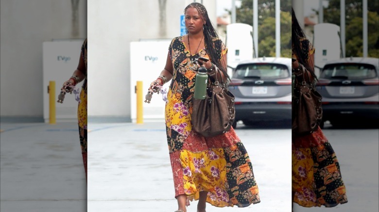 Sasha Obama wearing boho maxi dress