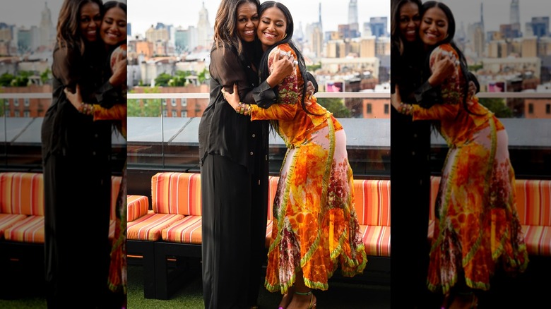 Michelle and Sasha Obama