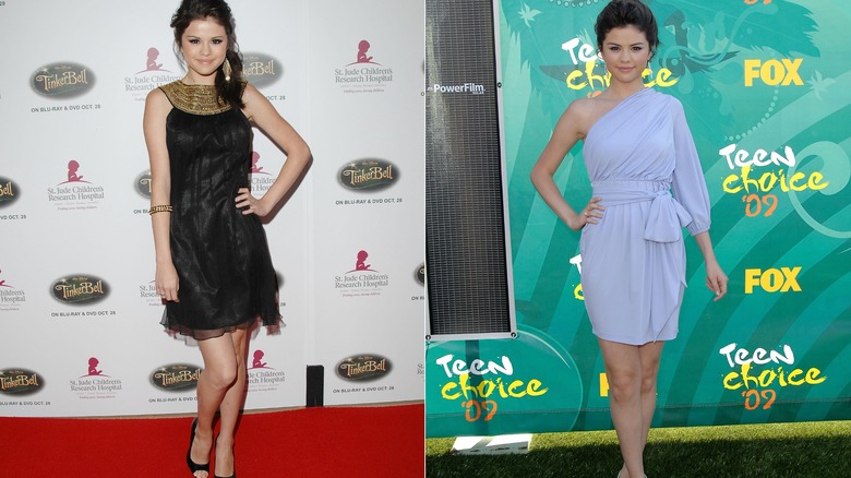 Selena Gomez in red carpet dresses