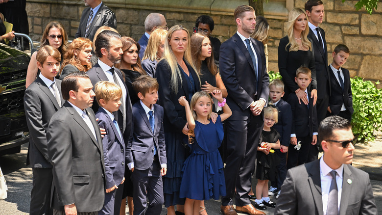 Vanessa Trump looking somber at Ivana Trump's funeral