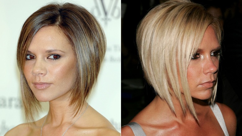 Victoria Beckham sharp angled bob hair