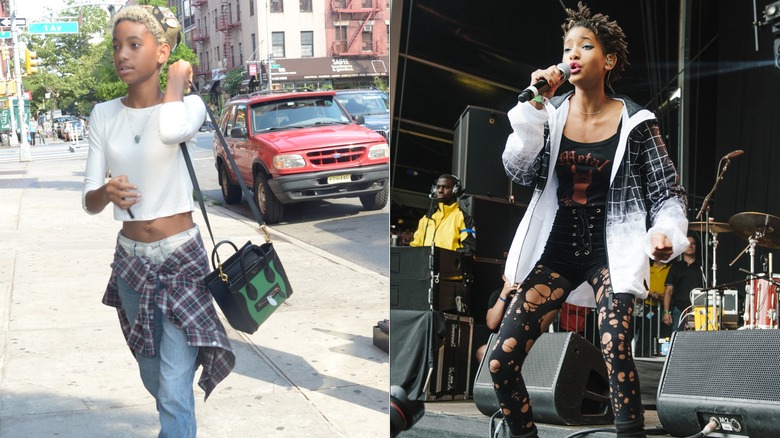 Willow Smith wearing Tumblr-esque outfits in 2014 and 2015,