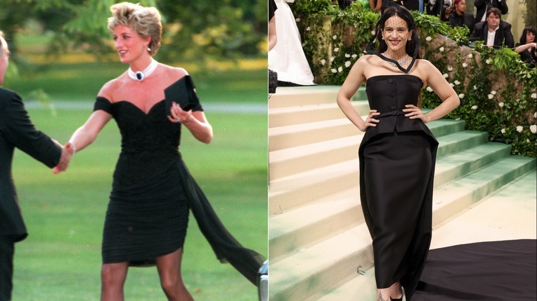 Princess Diana and Rosalía revenge dresses