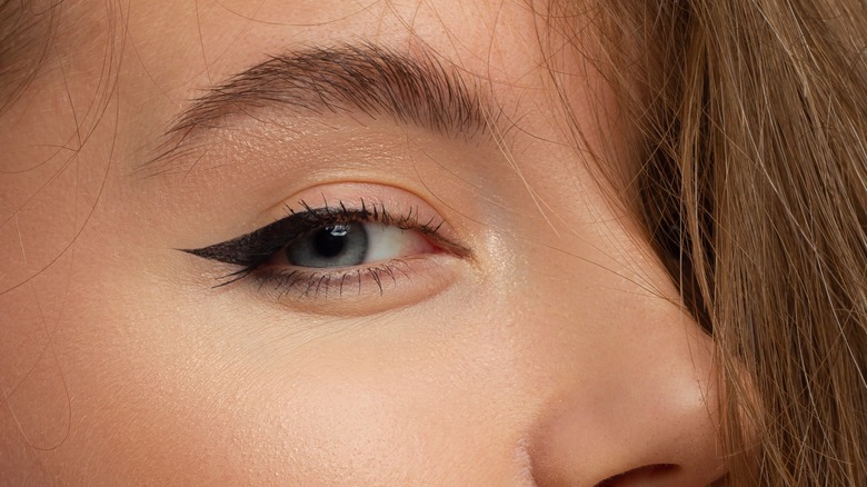 close up of eyeliner