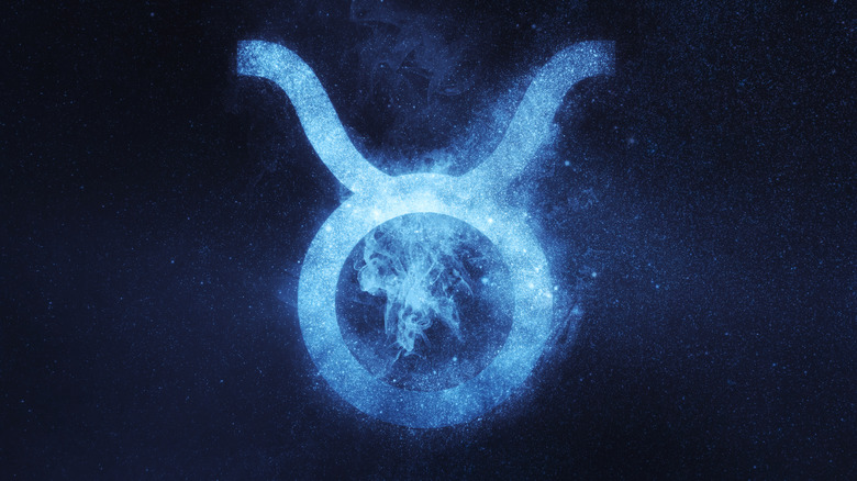 Blue Taurus symbol 