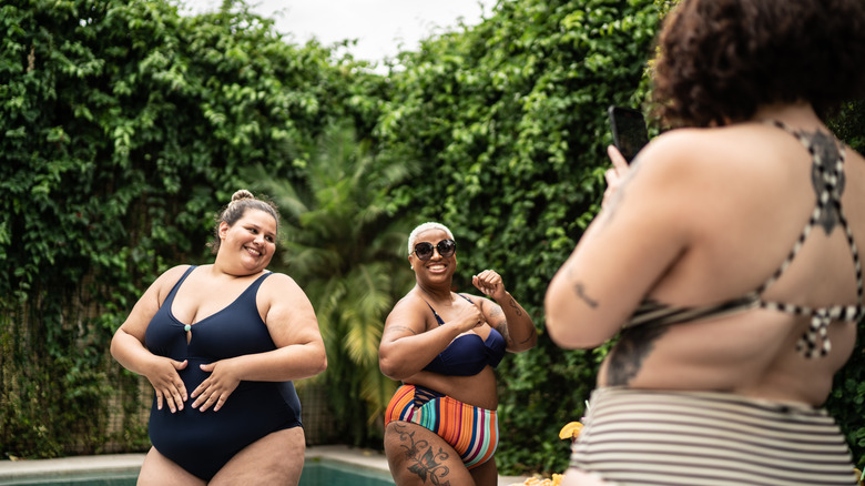 women having fun in swimsuits