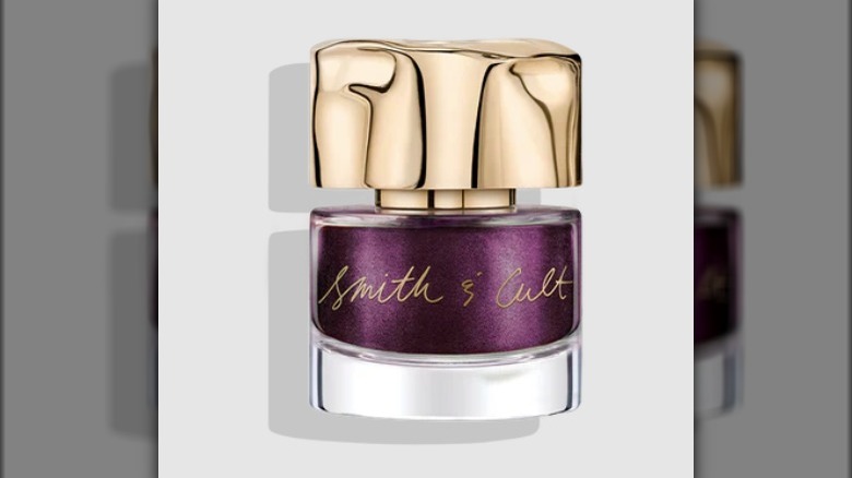 Metallic purple nail polish