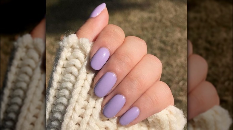 Light purple nail polish