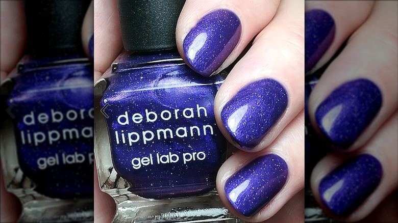 Metallic purple polish