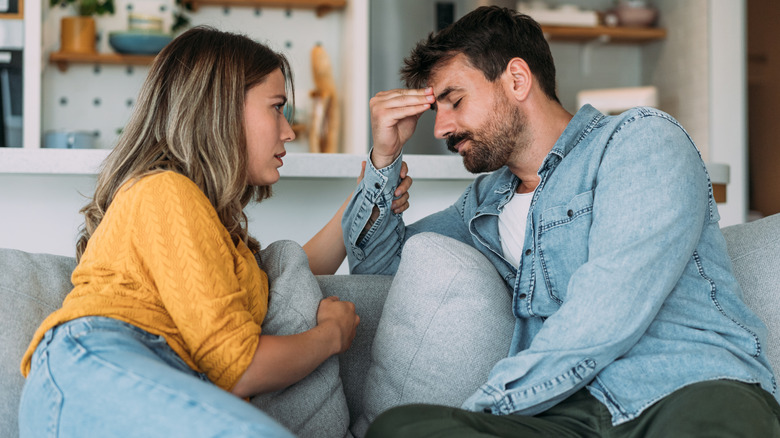 Couple discussing after an argument