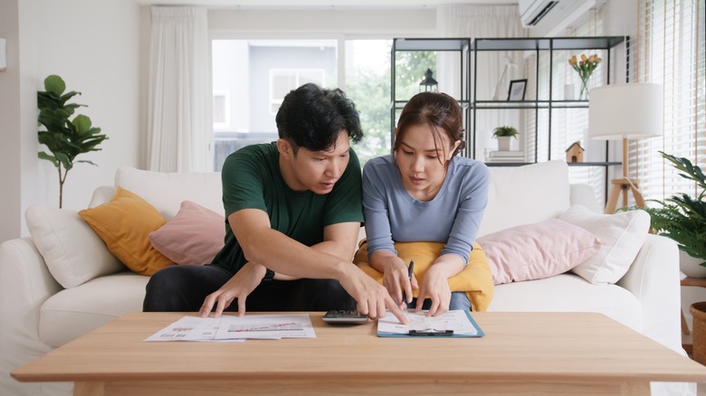 Couple stressed about money