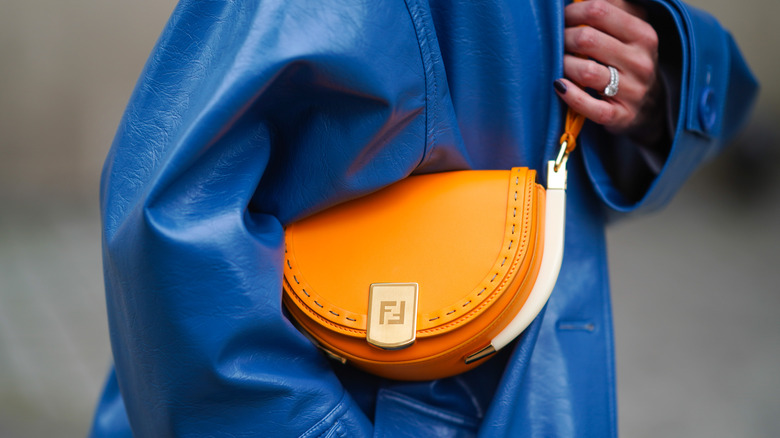 orange half moon bag