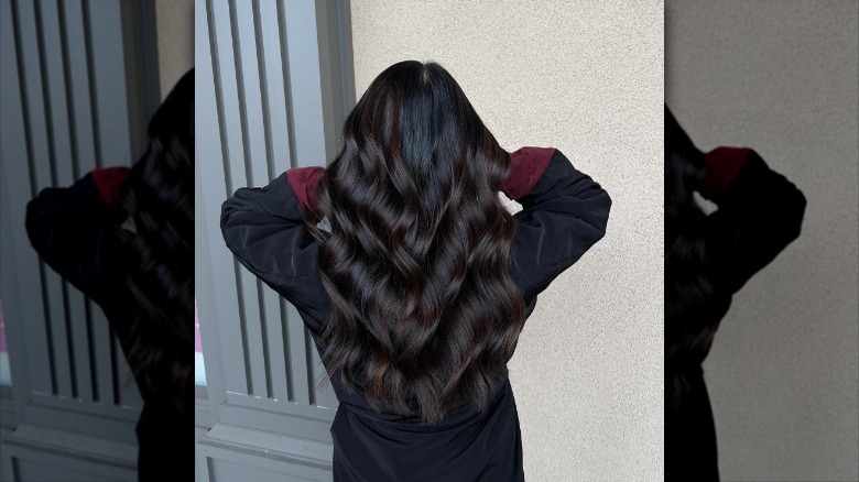 woman showcasing dyed hair