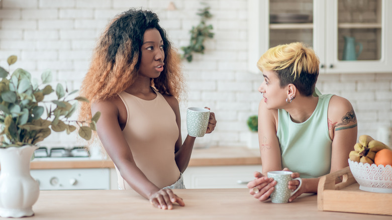 Couple having deep discussion