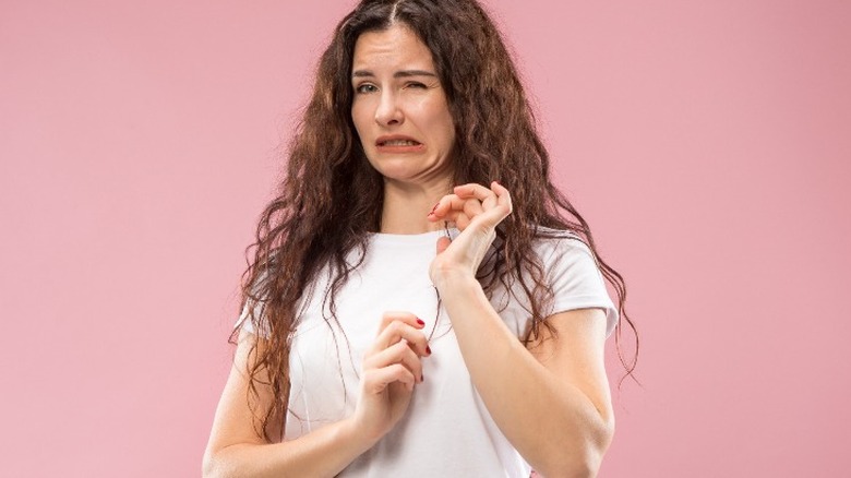 Woman looking disgusted