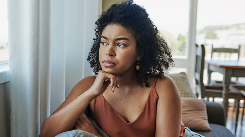 woman feeling emotional