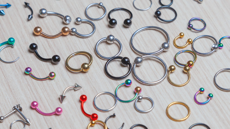 Jewelry used for body piercings 