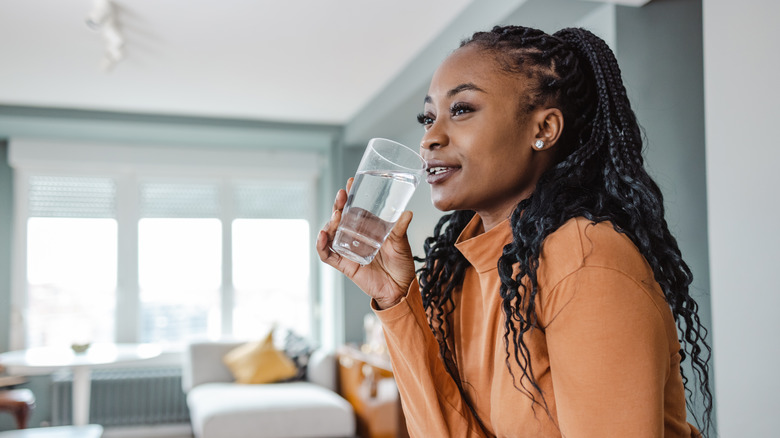 Woman drinking water 