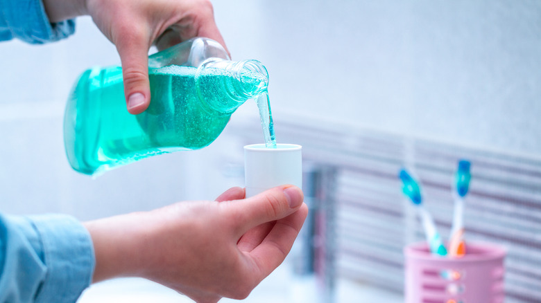 mouthwash bathroom counter