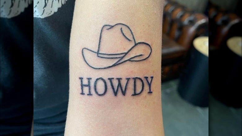 Cowboy hat and howdy text