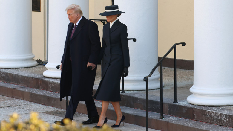 Donald Trump and Melania Trump on inauguration day