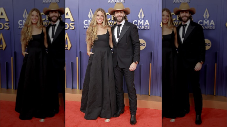 Lauren Akins and Thomas Rhett at 2024 CMAs