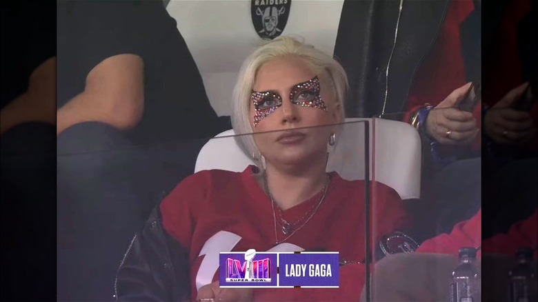 Lady Gaga at the 2024 Super Bowl 