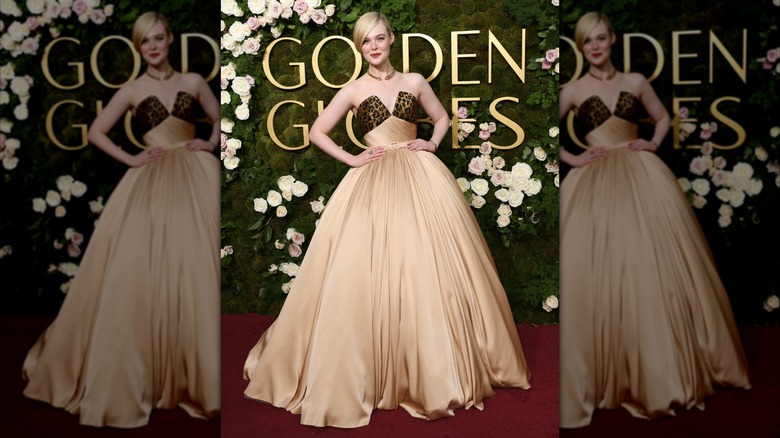 Elle Fanning at the 2025 Golden Globes