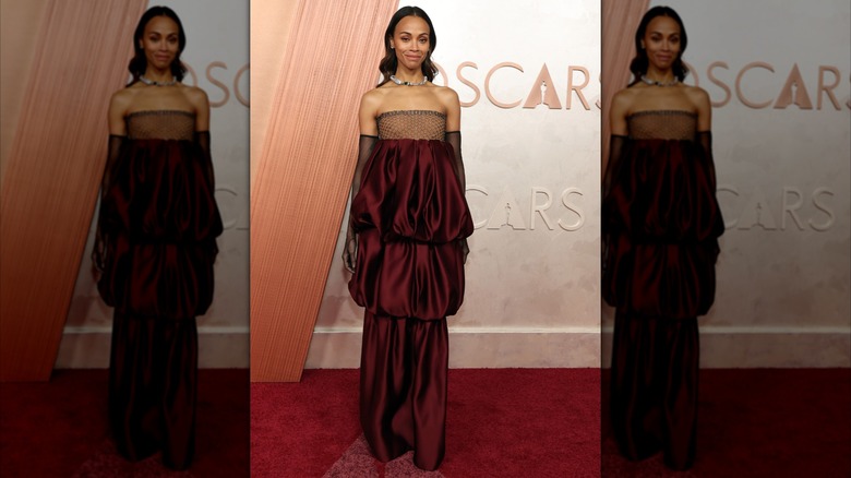 Zoe Saldana at the 2025 Oscars