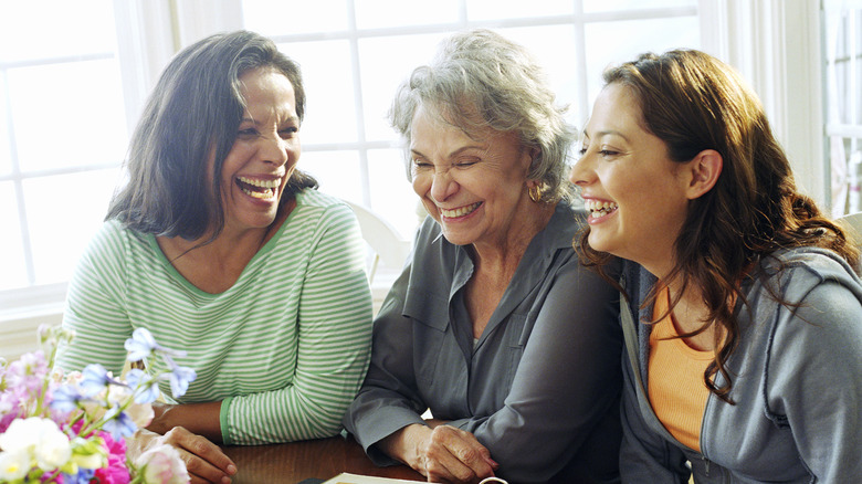 Three generations of women