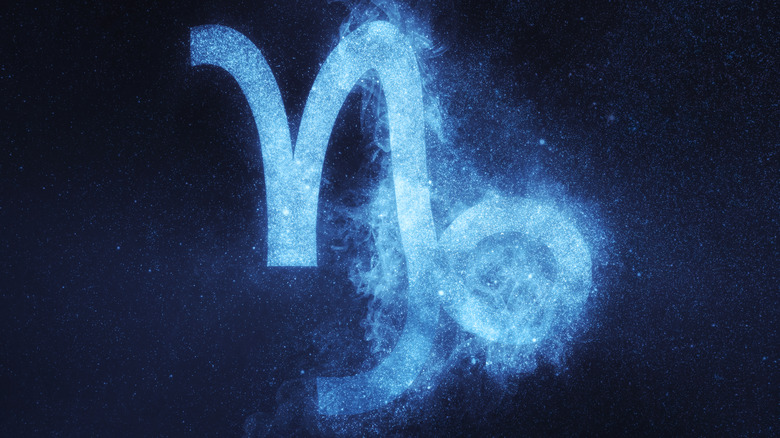 Blue Capricorn symbol