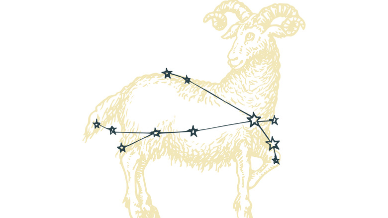 Ram Aries constellation illustration 