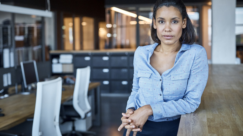 Woman appearing confident