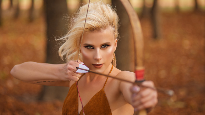 sagittarius girl with an arrow