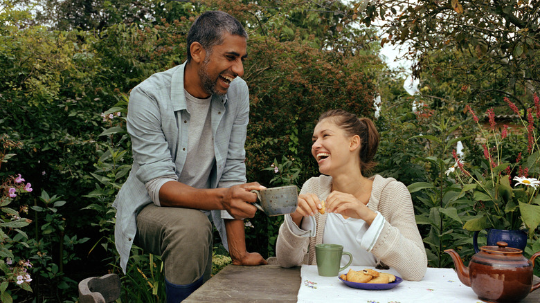 Couple picnicking