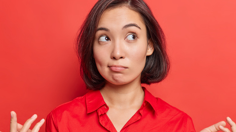 woman making an expressive face