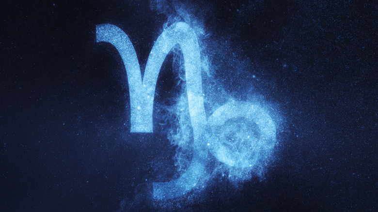 Blue Capricorn symbol