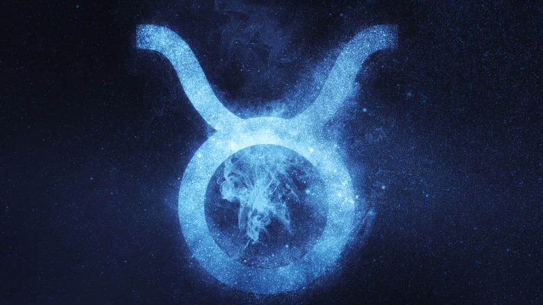 Blue Taurus symbol