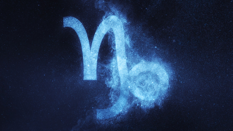 Blue Capricorn symbol