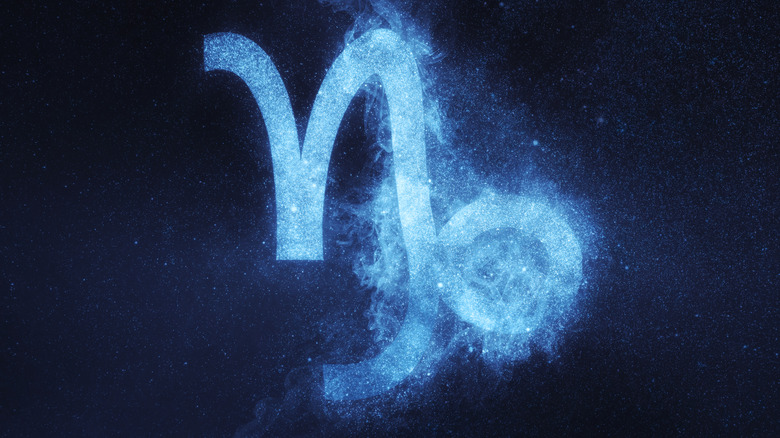 Blue Capricorn symbol