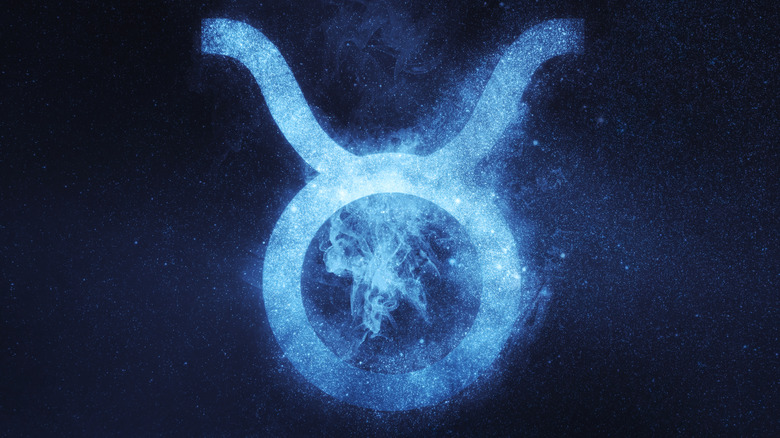 Blue Taurus symbol