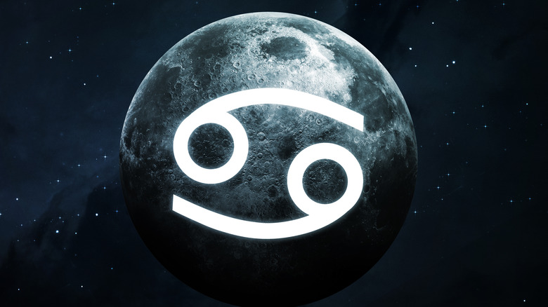 Cancer symbol on the moon
