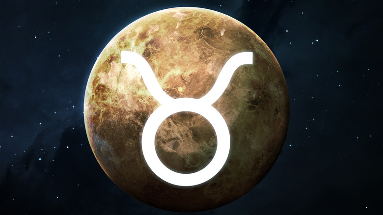 Taurus symbol on planet Venus