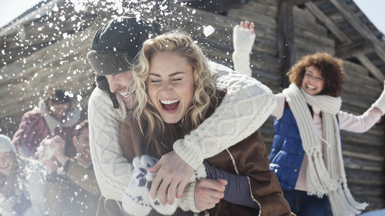 Couple in the snow