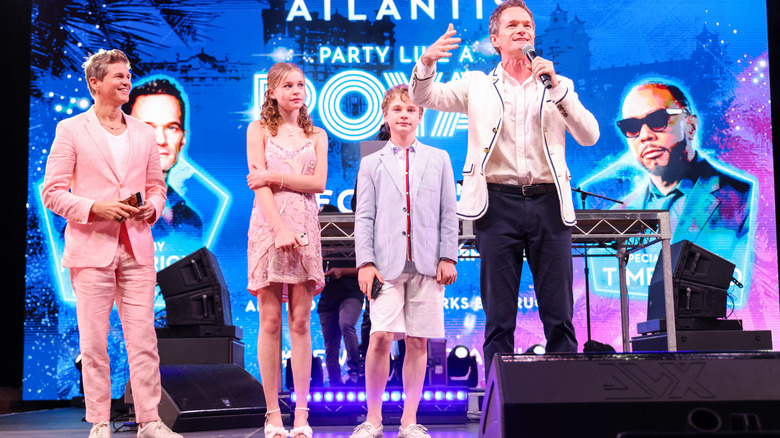 Neil Patrick Harris and kids on stage