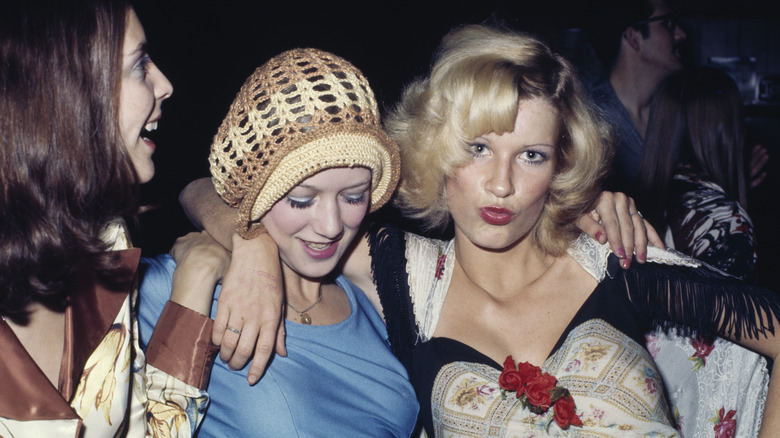 Woman wearing crochet in the '70s