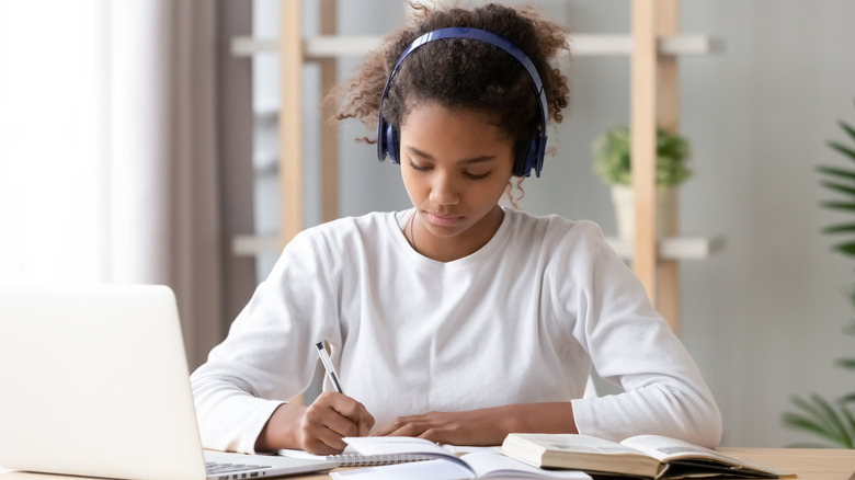 Woman writing