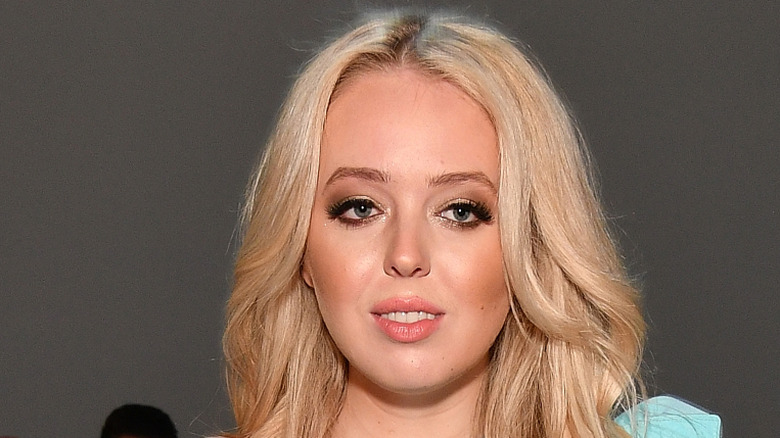 Tiffany Trump wearing a blue dress in 2018